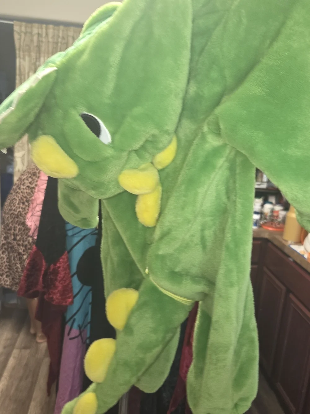 Green dinosaur costume 3/6m Dinosaur Plush Hooded Kids Costume - Brand Unknown